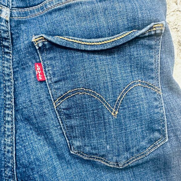 Levis Jeans Womens Sz.28 Blue 721 High Rise Skinny Ankle Stretch Denim Dark Wash - Picture 6 of 16